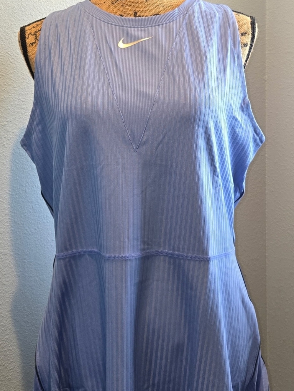 The Nike Court Slam US OPEN Dri-FIT Tennis Dress in blue, size XLarge, - Picture 2 of 4